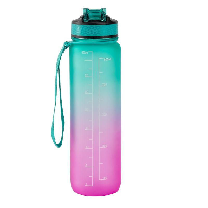 Hollywood Motivational Bottle 1000ml - Pink and Green