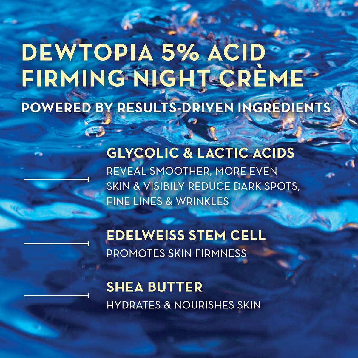 Dewtopia 5% Acid Firming Night Crèam