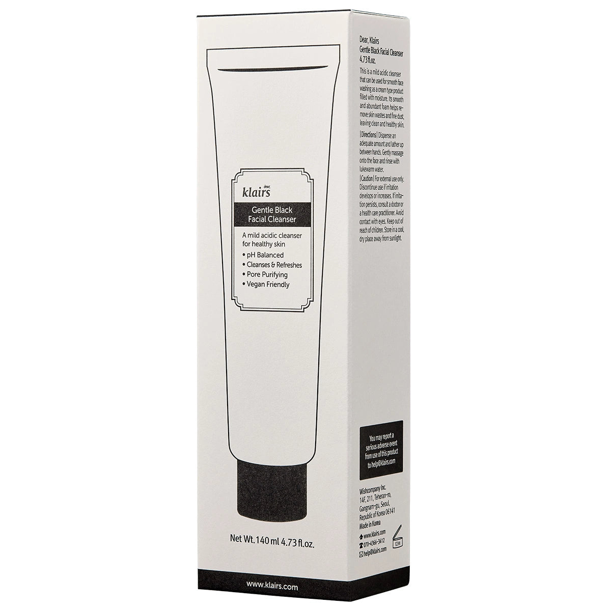 Gentle Black Facial Cleanser 140ml