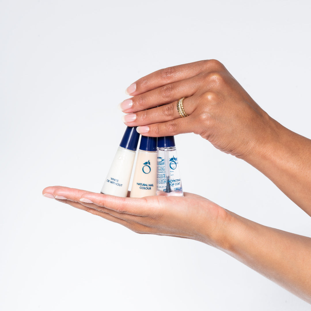 Fransk Manicure Set Pink 3x10ml