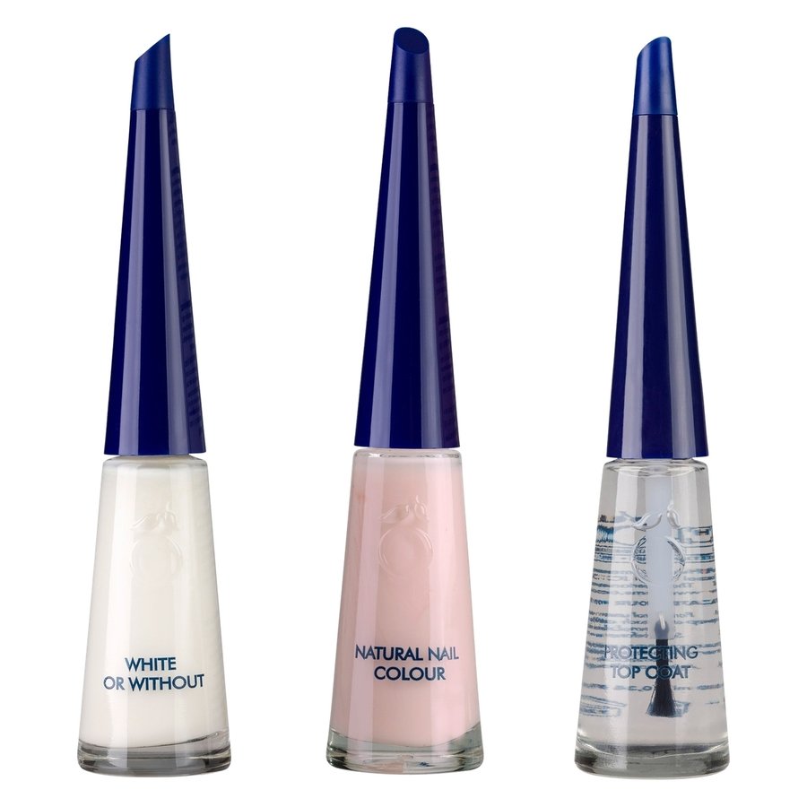 Fransk Manicure Set Pink 3x10ml