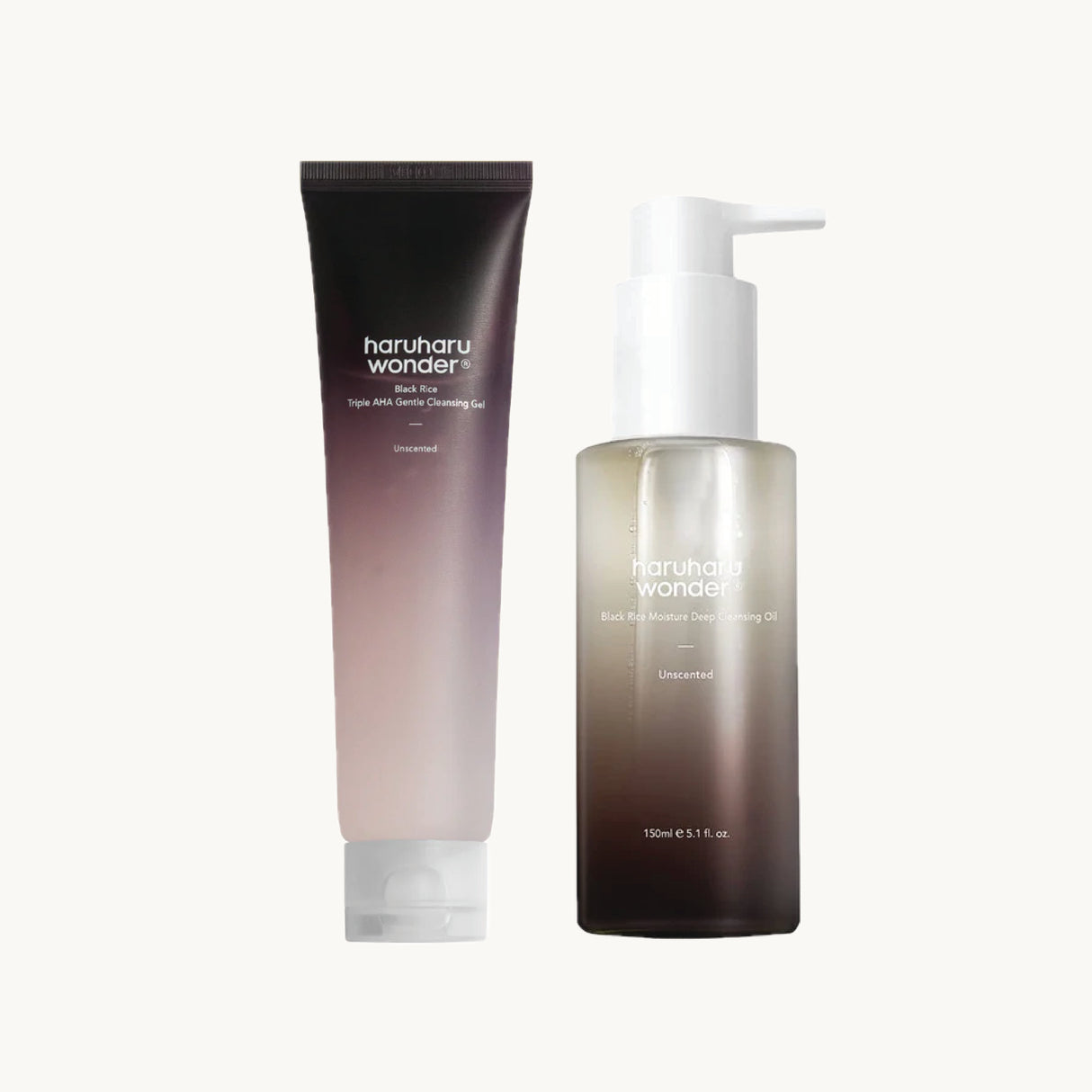 Pakkepris Black Rice Triple AHA Gentle Cleansing Gel + Black Rice Moisture Deep Cleansing Oil