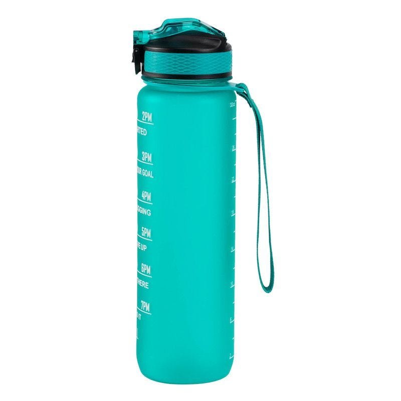 Hollywood Motivational Bottle 1000ml - Turquoise