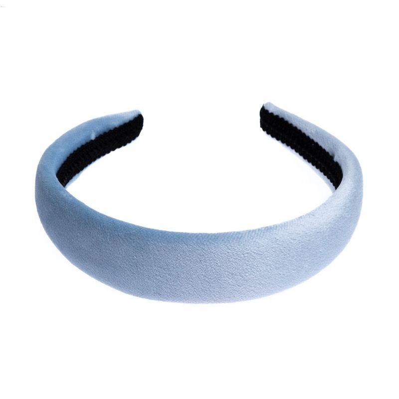 Velvet Hair Band Broad - Light Blue