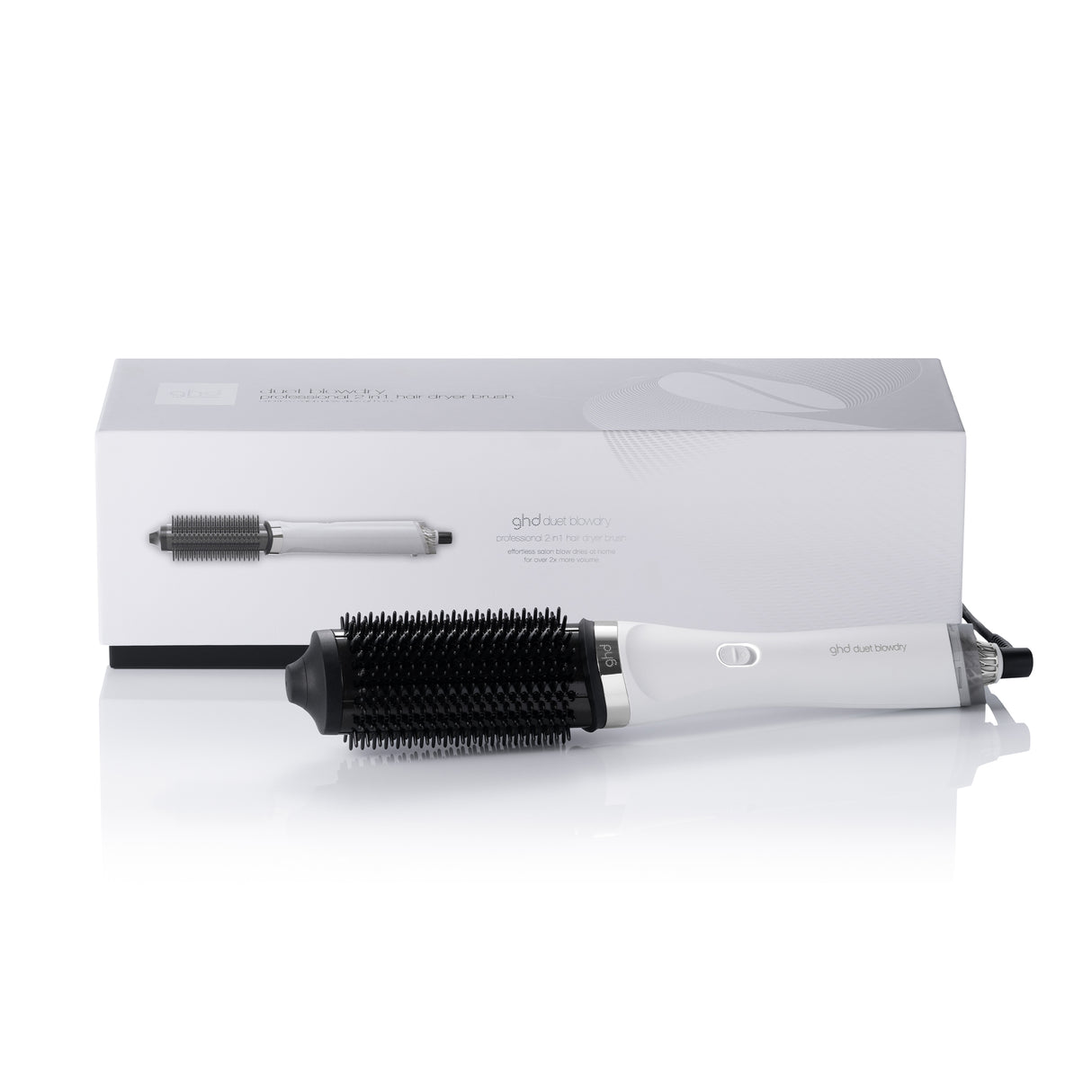 ghd Duet Blow Dry - 2-in-1 Hair Dryer Brush White