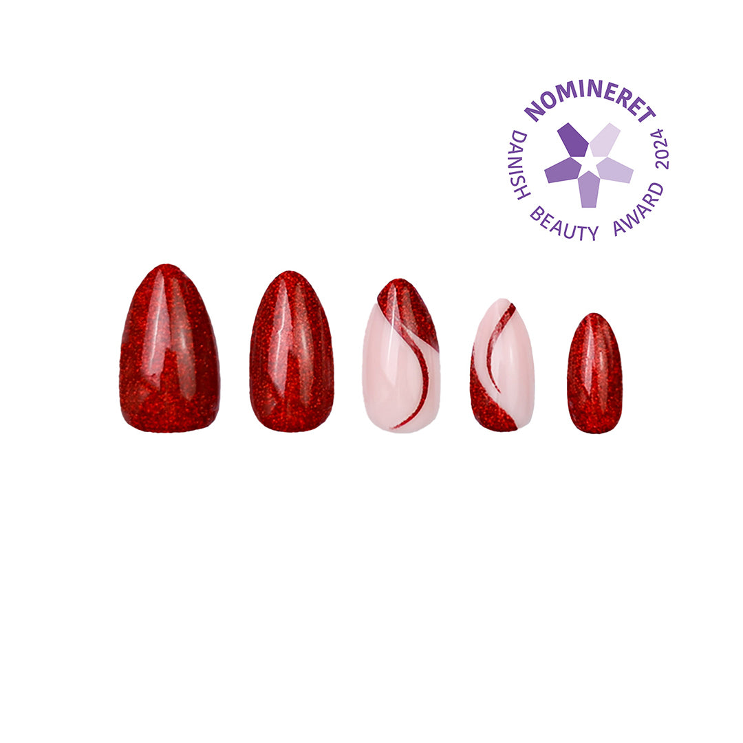 Reusable Press-On Manicure Space Cherry