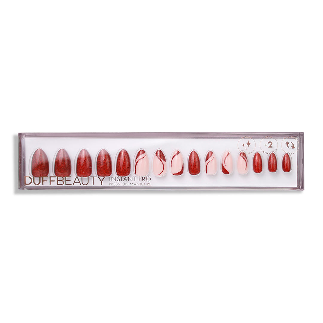 Reusable Press-On Manicure Space Cherry