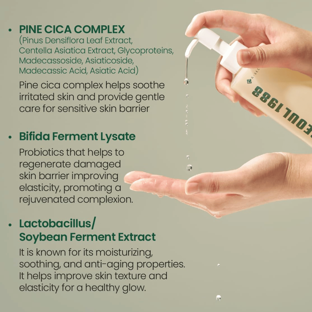 SEOUL 1988 Cleansing Oil Pine Cica 1% + Probiotics 200 ml