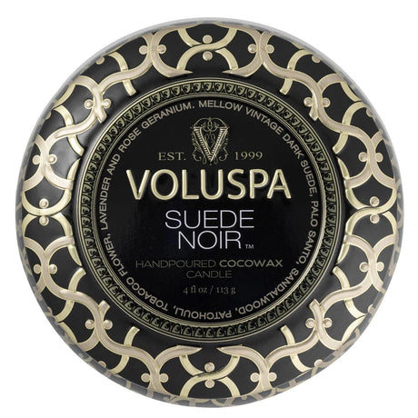 Suede Noir Maison Mini Tin Candle