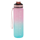 Hollywood Motivational Bottle 1000ml - Light Pink and Blue