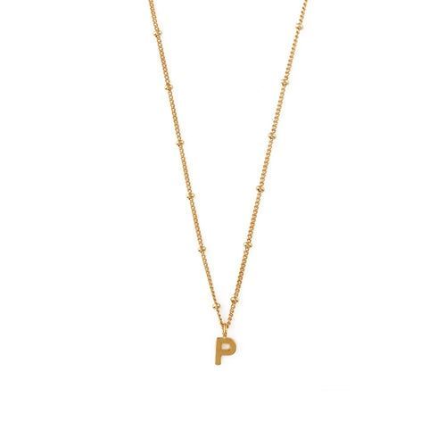 Initial P Satellite Chain Necklace