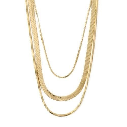 Snake Chain 3-Row Necklace
